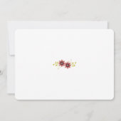 Romantic Floral Song of Solomon Wedding Invitation Kaart (Achterkant)