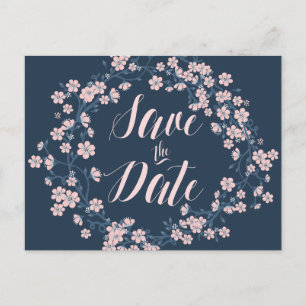 Romantic Floral sparen de Datum Briefkaarten