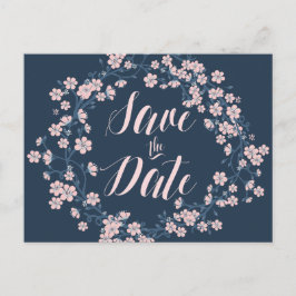 Romantic Floral sparen de Datum Briefkaarten