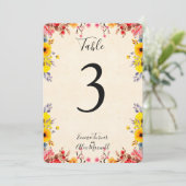 Romantic Floral | Tafelnummerkaarten Kaart (Staand voorkant)