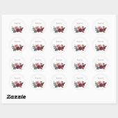 Romantic Floral Thank You Ronde Sticker (Vel)