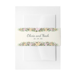 Romantic floral uitnodigingen wikkel