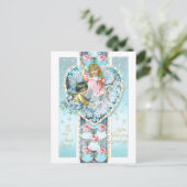 Romantic  Floral Valentijn Briefkaart (Staand voorkant)