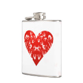 Romantic Floral Valentijn Heart Heupfles (Links)