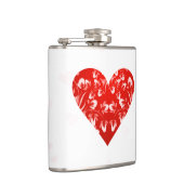 Romantic Floral Valentijn Heart Heupfles (Rechts)