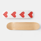 Romantic Floral Valentijn Heart Persoonlijk Skateboard (Horizontaal)