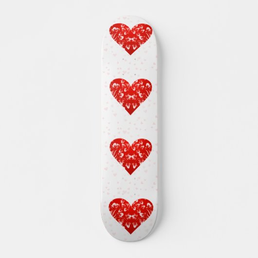 Romantic Floral Valentijn Heart Persoonlijk Skateboard (Voorkant)