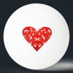Romantic Floral Valentijn Heart Pingpongbal<br><div class="desc">Voel de liefde en romance aan met dit rode florale hartontwerp. Deze producten zijn ideaal voor Valentijnsdag,  paren,  decoratie thuis,  Kerstmis,  accessoires van een nieuw jaar,  bruiloften,  verlovingen,  bruiden,  verjaardagen,  baby showers,  nieuwe babyfeestjes,  evenementen en schattige geschenken voor je geliefden!</div>