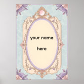 Romantic Floral Vanity Border Poster (Voorkant)