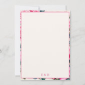 Romantic Floral Watercolor Pink Rose Save The Date (Achterkant)