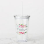 Romantic Floral Waterverf Bridesmaid Gift Acryl Drinkbeker<br><div class="desc">Een deel van mijn Romantic Floral Waterverf Wedding Collectie,  bevat twee toonkoffie-mok mooie romantische waterverf bloemen met je persoonlijke naam en de titel van de bridale partij die erdoorheen loopt. Het maakt een perfect cadeau voor bruidsmeisjes,  eremoorden,  bloemmeisjes,  moeders van bruid/bruin,  enz. Matching items zijn beschikbaar in mijn Zazzle-winkel.</div>