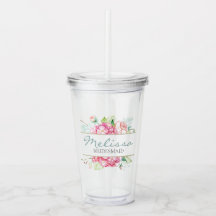 Romantic Floral Waterverf Bridesmaid Gift