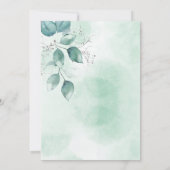 Romantic Floral Waterverf Script Save The Date (Achterkant)