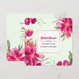 Romantic Floral Waterverf Vrijgezellenfeest Kaart