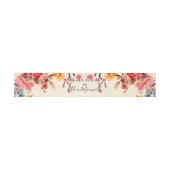 Romantic Floral | Weddenschap Belly Band Uitnodigingen Wikkel (Vlak)