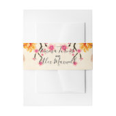 Romantic Floral | Weddenschap Belly Band Uitnodigingen Wikkel (Voorkant Voorbeeld)