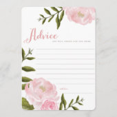 Romantic Floral Wedding Advice-kaarten Advieskaart (Voorkant)