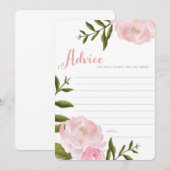 Romantic Floral Wedding Advice-kaarten Advieskaart (Voorkant / Achterkant)