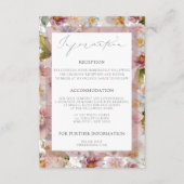 Romantic Floral Wedding Enclosure Kaarten (Voorkant)