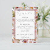 Romantic Floral Wedding Enclosure Kaarten (Staand voorkant)