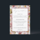 Romantic Floral Wedding Enclosure Kaarten<br><div class="desc">Het ontwerp is een echt betoverend kunstwerk dat perfect de romance en schoonheid van een trouwdag weergeeft. Het delicate bloemetjesontwerp, gemaakt in zachte pasteltinten, is zowel elegant als etheraal, wat een gevoel van droombetovering oproept dat perfect is voor een viering van de liefde. De moderne kalligrafie is een echt meesterwerk,...</div>