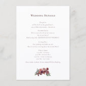 Romantic Floral Wedding Information Card Informatiekaartje (Voorkant)