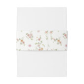 Romantic Floral Wedding Invitation Belly Band Uitnodigingen Wikkel (Achterkant Voorbeeld)