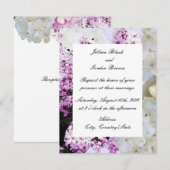 Romantic Floral Wedding Invitation Kaart (Voorkant / Achterkant)