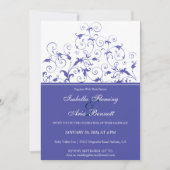 Romantic Floral Wedding Invitation Kaart (Voorkant)