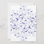 Romantic Floral Wedding Invitation Kaart (Achterkant)