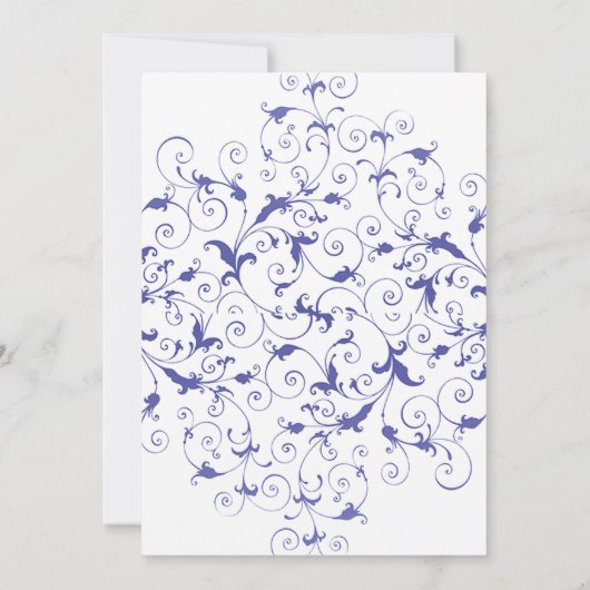 Romantic Floral Wedding Invitation Kaart (Achterkant)