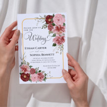 Romantic Floral Wedding Invitation