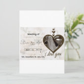 Romantic Floral Wedding Invitation | Soft Elegant Kaart (Staand voorkant)