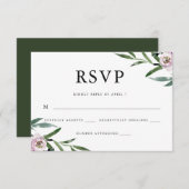 Romantic Floral Wedding RSVP (Voorkant / Achterkant)