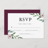 Romantic Floral Wedding RSVP (Voorkant / Achterkant)