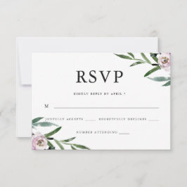 Romantic Floral Wedding RSVP Kaartje