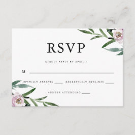 Romantic Floral Wedding RSVP Kaartje