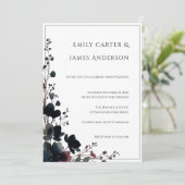 Romantic Floral Wedding Soft Elegant Kaart (Staand voorkant)