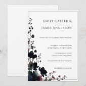 Romantic Floral Wedding Soft Elegant Kaart (Voorkant / Achterkant)