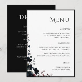 Romantic Floral Wedding Soft Elegant Menu
