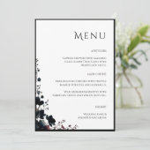 Romantic Floral Wedding Soft Elegant Menu (Staand voorkant)