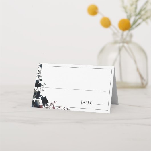 Romantic Floral Wedding Soft Elegant Plaatskaartje (Voorkant)