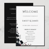 Romantic Floral Wedding Soft Elegant Programmakaart (Voorkant / Achterkant)