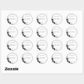 Romantic Floral Wedding Soft Elegant Ronde Sticker (Vel)