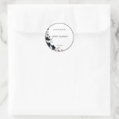 Romantic Floral Wedding Soft Elegant Ronde Sticker (Tas)