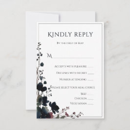 Romantic Floral Wedding Soft Elegant RSVP Kaartje