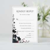 Romantic Floral Wedding Soft Elegant RSVP Kaartje (Staand voorkant)