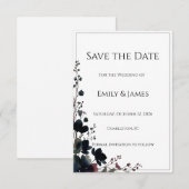Romantic Floral Wedding Soft Elegant Save The Date (Voorkant / Achterkant)