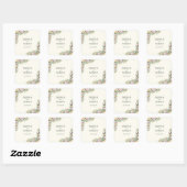 Romantic floral wedding  vierkante sticker (Vel)