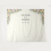 Romantic floral wedding wandkleed (Voorkant (horizontaal))